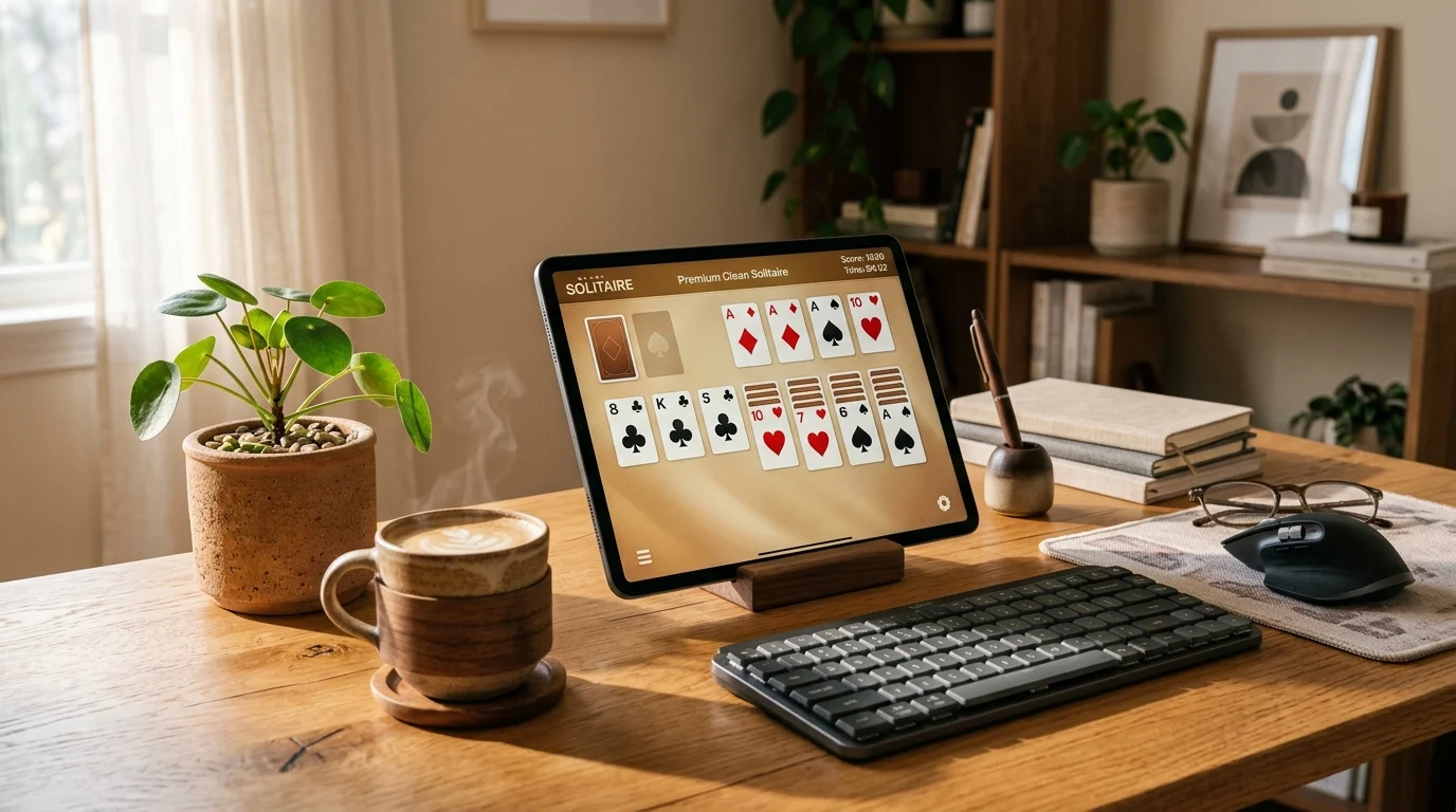 Relaxing card game table showing mental health benefits