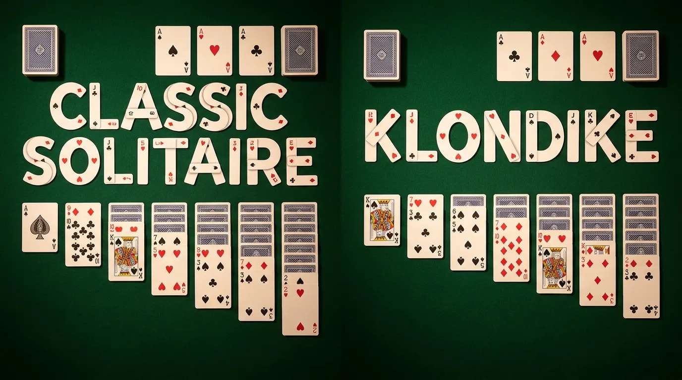 Classic Solitaire vs Klondike naming conventions and layout differences