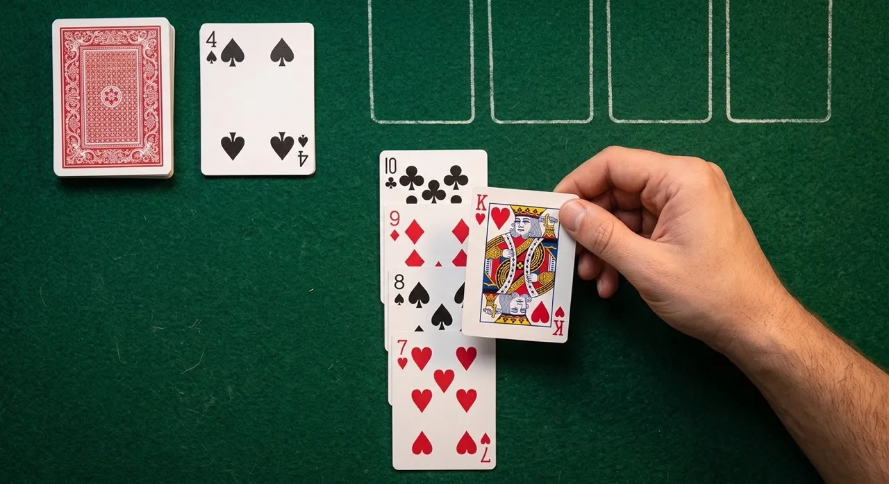 Minimal moves solitaire card layout