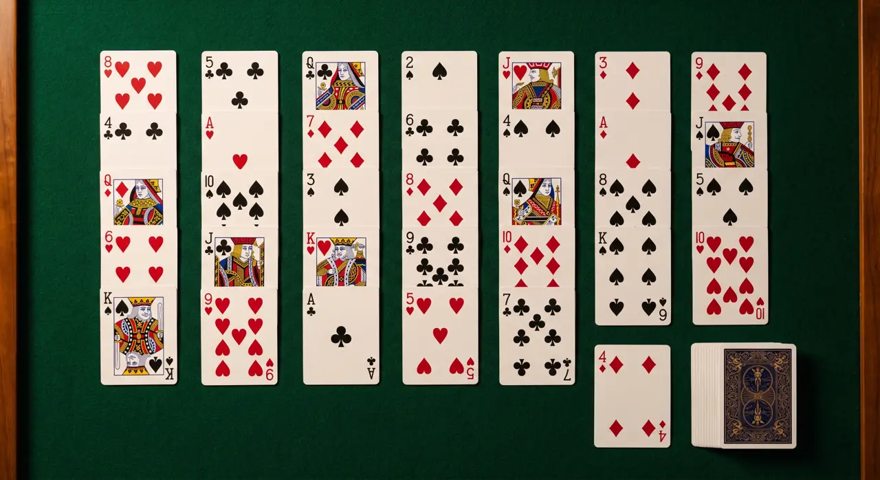 Golf Solitaire card layout showing odds and par values