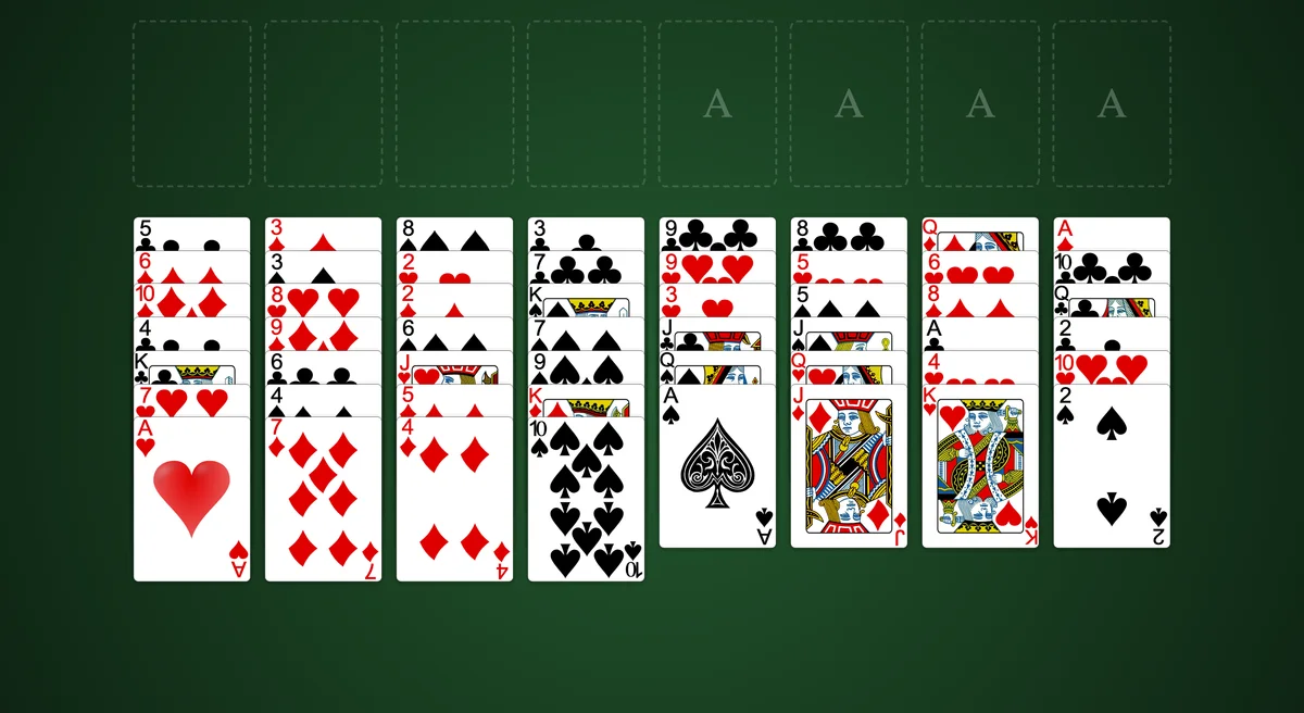 FreeCell Solitaire layout and solvability math