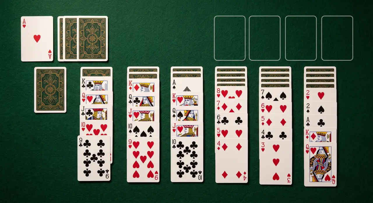 Yukon Solitaire layout and card distribution math